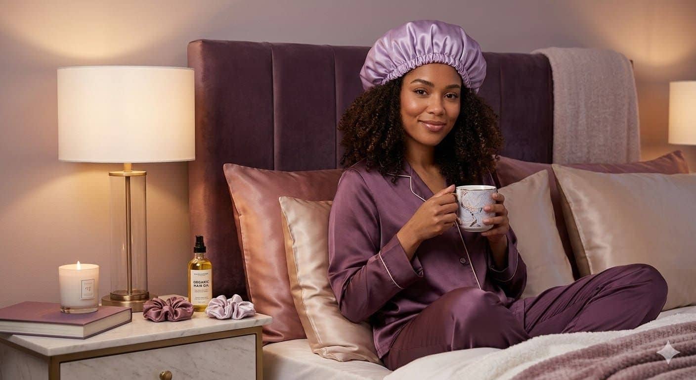 Protéger ses cheveux bouclés la nuit : routine 5 min 🌙